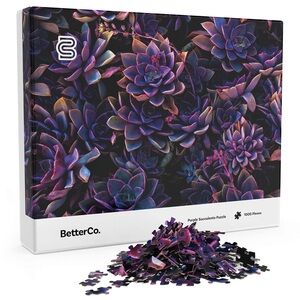 Purple Succulents 1000 Piece Puzzle by BetterCo